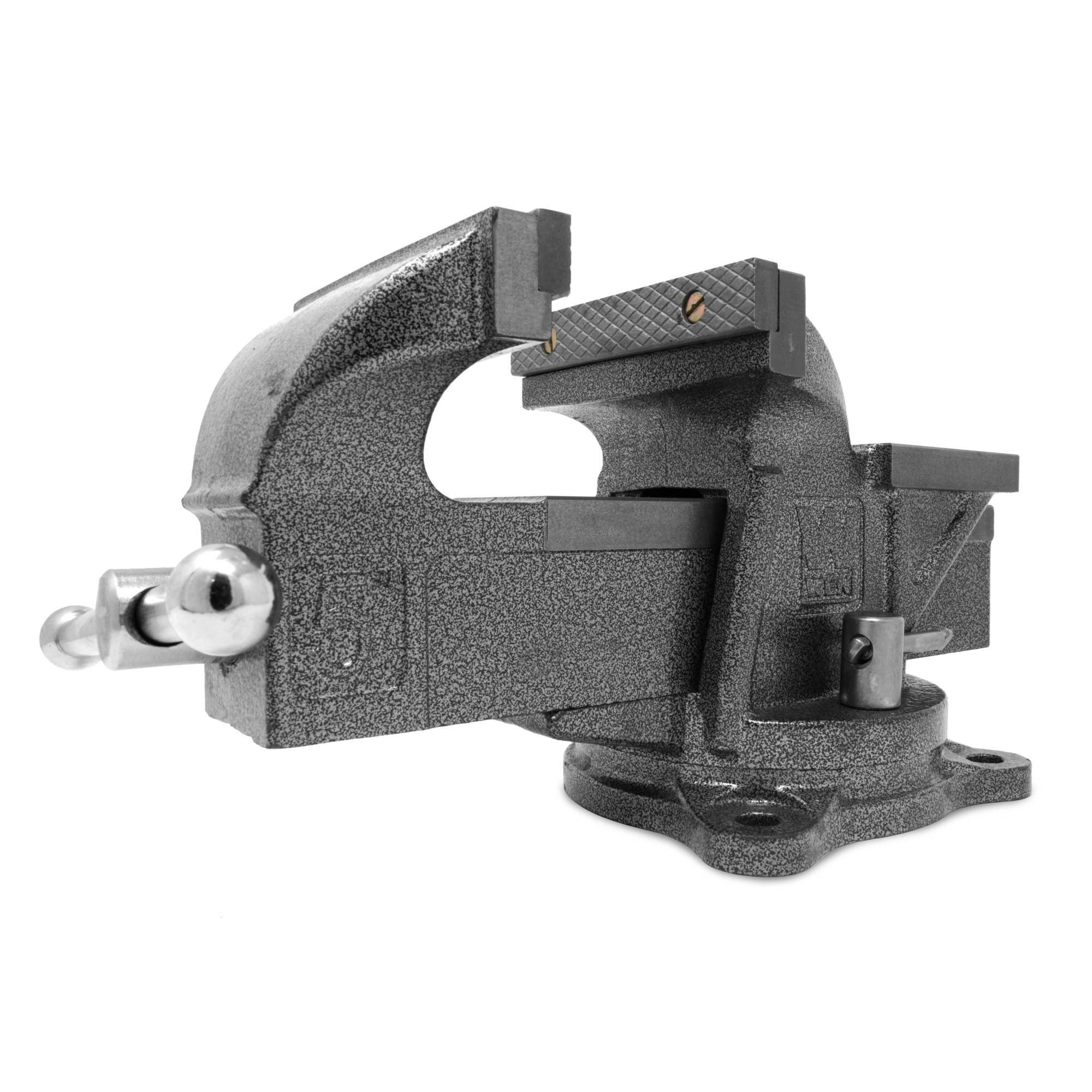 WEN Cast Iron Bench Vise with Swivel Base - 5in. Jaw Width, 6in. Jaw Capacity, Heavy-Duty, Model# BV455
